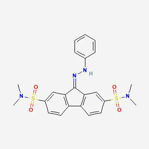 N,N,N',N'-tetramethyl-9-(2-phenylhydrazinylidene)-9H-fluorene-2,7-disulfonamide
