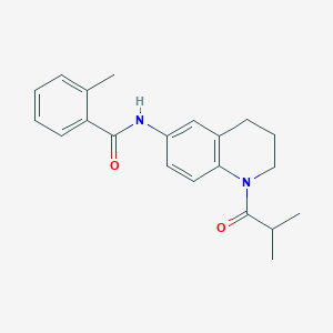 molecular formula C21H24N2O2 B2398335 N-(1-异丁酰基-1,2,3,4-四氢喹啉-6-基)-2-甲基苯甲酰胺 CAS No. 941871-18-7