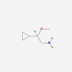 molecular formula C6H13NO B2398338 2-Cyclopropyl-2-methoxyethan-1-amine CAS No. 1488263-56-4