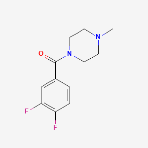 molecular formula C12H14F2N2O B2398345 [3,4-Bis(fluoranyl)phenyl]-(4-methylpiperazin-1-yl)methanone CAS No. 333742-29-3