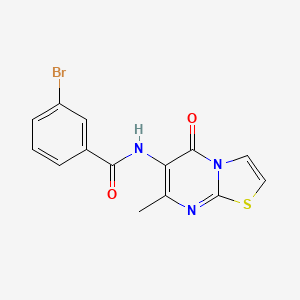 3-bromo-N-(7-methyl-5-oxo-5H-thiazolo[3,2-a]pyrimidin-6-yl)benzamide