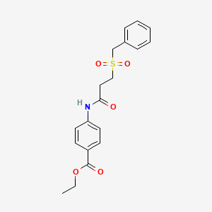Ethyl 4-(3-(benzylsulfonyl)propanamido)benzoate