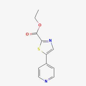 2-Thiazolecarboxylic acid, 5-(4-pyridinyl)-, ethyl ester