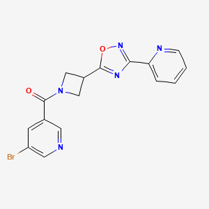 (5-Bromopyridin-3-yl)(3-(3-(pyridin-2-yl)-1,2,4-oxadiazol-5-yl)azetidin-1-yl)methanone