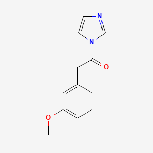 molecular formula C12H12N2O2 B2398374 1-[(3-甲氧基苯基)乙酰基]-1H-咪唑 CAS No. 1267008-26-3