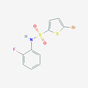 molecular formula C10H7BrFNO2S2 B239838 5-bromo-N-(2-fluorophenyl)thiophene-2-sulfonamide 