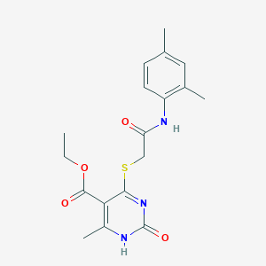 ethyl 4-[2-(2,4-dimethylanilino)-2-oxoethyl]sulfanyl-6-methyl-2-oxo-1H-pyrimidine-5-carboxylate
