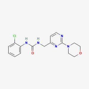 molecular formula C16H18ClN5O2 B2398388 1-(2-Chlorophenyl)-3-((2-morpholinopyrimidin-4-yl)methyl)urea CAS No. 1798619-87-0