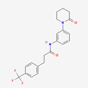 N-(3-(2-oxopiperidin-1-yl)phenyl)-3-(4-(trifluoromethyl)phenyl)propanamide