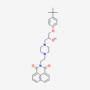molecular formula C31H37N3O4 B2398397 2-[2-[4-[3-(4-Tert-butylphenoxy)-2-hydroxypropyl]piperazin-1-yl]ethyl]benzo[de]isoquinoline-1,3-dione CAS No. 610756-98-4