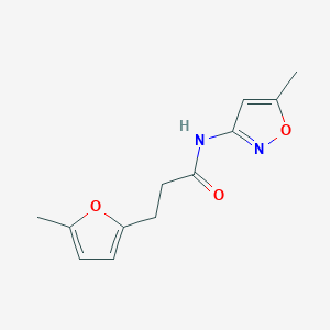 molecular formula C12H14N2O3 B2398412 3-(5-甲基呋喃-2-基)-N-(5-甲基-1,2-恶唑-3-基)丙酰胺 CAS No. 838406-24-9