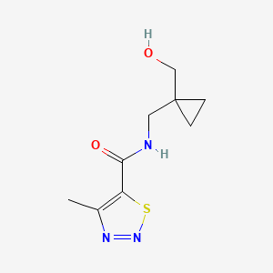 molecular formula C9H13N3O2S B2398413 N-((1-(羟甲基)环丙基)甲基)-4-甲基-1,2,3-噻二唑-5-甲酰胺 CAS No. 1251710-02-7