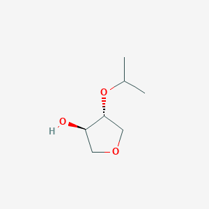 molecular formula C7H14O3 B2398414 (3R,4R)-4-Isopropoxytetrahydrofuran-3-ol CAS No. 2377004-16-3