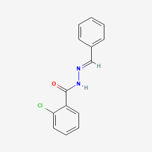molecular formula C14H11ClN2O B2398415 (E)-N'-benzylidene-2-chlorobenzohydrazide CAS No. 82973-09-9