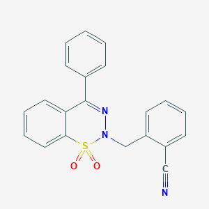 2-((1,1-dioxido-4-phenyl-2H-benzo[e][1,2,3]thiadiazin-2-yl)methyl)benzonitrile