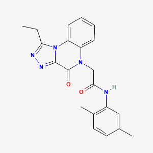 molecular formula C21H21N5O2 B2398438 N-(2,5-dimethylphenyl)-2-(1-ethyl-4-oxo-[1,2,4]triazolo[4,3-a]quinoxalin-5(4H)-yl)acetamide CAS No. 1358637-05-4