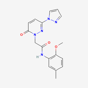 N-(2-methoxy-5-methylphenyl)-2-(6-oxo-3-(1H-pyrazol-1-yl)pyridazin-1(6H)-yl)acetamide