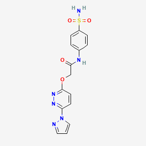 2-((6-(1H-pyrazol-1-yl)pyridazin-3-yl)oxy)-N-(4-sulfamoylphenyl)acetamide