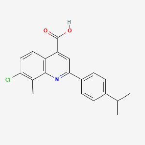 7-Chloro-2-(4-isopropylphenyl)-8-methylquinoline-4-carboxylic acid