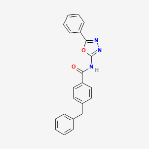 molecular formula C22H17N3O2 B2398461 4-苄基-N-(5-苯基-1,3,4-噁二唑-2-基)苯甲酰胺 CAS No. 897615-70-2