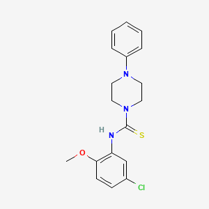 molecular formula C18H20ClN3OS B2398464 N-(5-氯代-2-甲氧基苯基)-4-苯基哌嗪-1-碳硫酰胺 CAS No. 690247-64-4