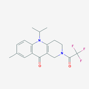 8-Methyl-5-propan-2-yl-2-(2,2,2-trifluoroacetyl)-3,4-dihydro-1H-benzo[b][1,6]naphthyridin-10-one