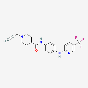 molecular formula C21H21F3N4O B2398471 1-(prop-2-yn-1-yl)-N-(4-{[5-(trifluoromethyl)pyridin-2-yl]amino}phenyl)piperidine-4-carboxamide CAS No. 1375187-04-4