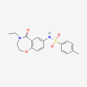 N-(4-ethyl-5-oxo-2,3,4,5-tetrahydrobenzo[f][1,4]oxazepin-7-yl)-4-methylbenzenesulfonamide