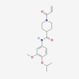 molecular formula C19H26N2O4 B2398479 N-(3-Methoxy-4-propan-2-yloxyphenyl)-1-prop-2-enoylpiperidine-4-carboxamide CAS No. 2361729-44-2