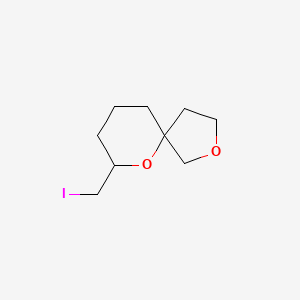 molecular formula C9H15IO2 B2398481 7-(碘甲基)-2,6-二氧杂螺[4.5]癸烷 CAS No. 1855706-02-3