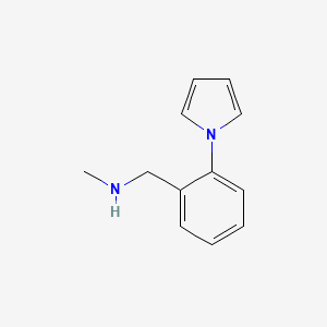 molecular formula C12H14N2 B2398497 1-(2-(1H-吡咯-1-基)苯基)-N-甲基甲胺 CAS No. 60794-85-6