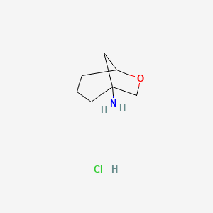 molecular formula C7H14ClNO B2398498 6-Oxabicyclo[3.2.1]octan-1-amine;hydrochloride CAS No. 2241139-45-5