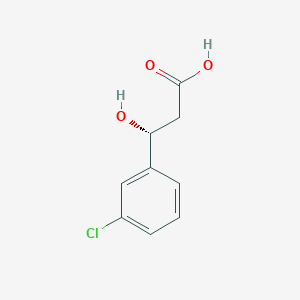 molecular formula C9H9ClO3 B2398499 (R)-3-(3-chlorophenyl)-3-hydroxypropanoic acid CAS No. 40620-54-0