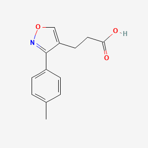 molecular formula C13H13NO3 B2398504 3-[3-(4-Methylphenyl)-4-isoxazolyl]propanoic acid CAS No. 1706456-19-0