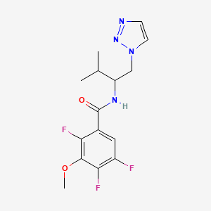 molecular formula C15H17F3N4O2 B2398515 2,4,5-trifluoro-3-methoxy-N-(3-methyl-1-(1H-1,2,3-triazol-1-yl)butan-2-yl)benzamide CAS No. 2034334-97-7