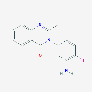 molecular formula C15H12FN3O B2398516 3-(3-amino-4-fluorophenyl)-2-methylquinazolin-4(3H)-one CAS No. 1286713-42-5