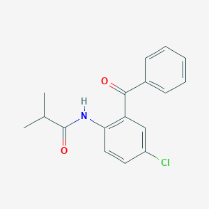 molecular formula C17H16ClNO2 B239852 N-(2-benzoyl-4-chlorophenyl)-2-methylpropanamide 