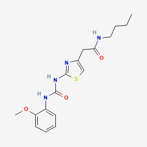 molecular formula C17H22N4O3S B2398521 N-butyl-2-(2-(3-(2-methoxyphenyl)ureido)thiazol-4-yl)acetamide CAS No. 923121-21-5