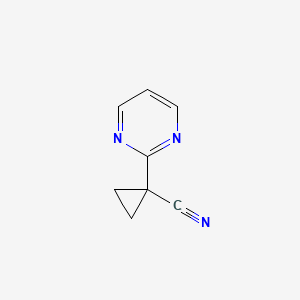 molecular formula C8H7N3 B2398527 1-(嘧啶-2-基)环丙烷甲腈 CAS No. 1378798-49-2
