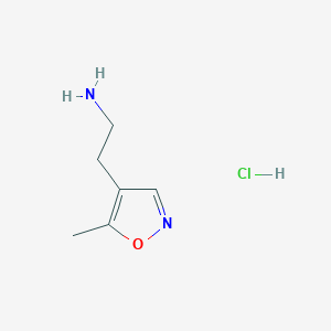 molecular formula C6H11ClN2O B2398533 2-(5-Methylisoxazol-4-yl)ethanamine hydrochloride CAS No. 2138032-33-2