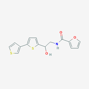 molecular formula C15H13NO3S2 B2398535 N-(2-([2,3'-bithiophen]-5-yl)-2-hydroxyethyl)furan-2-carboxamide CAS No. 2309604-96-2