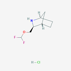 (1R,3S,4S)-3-(Difluoromethoxymethyl)-2-azabicyclo[2.2.1]heptane;hydrochloride