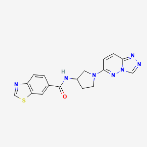 N-(1-([1,2,4]triazolo[4,3-b]pyridazin-6-yl)pyrrolidin-3-yl)benzo[d]thiazole-6-carboxamide