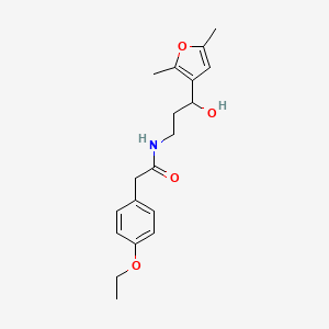 N-(3-(2,5-dimethylfuran-3-yl)-3-hydroxypropyl)-2-(4-ethoxyphenyl)acetamide