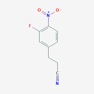 molecular formula C9H7FN2O2 B2398556 3-(3-氟-4-硝基苯基)丙腈 CAS No. 1539200-71-9