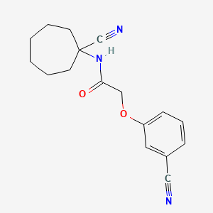 N-(1-cyanocycloheptyl)-2-(3-cyanophenoxy)acetamide