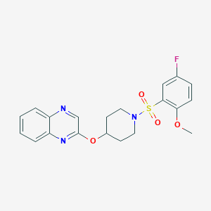 2-((1-((5-Fluoro-2-methoxyphenyl)sulfonyl)piperidin-4-yl)oxy)quinoxaline