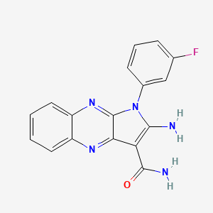 2-amino-1-(3-fluorophenyl)-1H-pyrrolo[2,3-b]quinoxaline-3-carboxamide