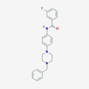 molecular formula C24H24FN3O B239858 N-[4-(4-benzylpiperazin-1-yl)phenyl]-3-fluorobenzamide 