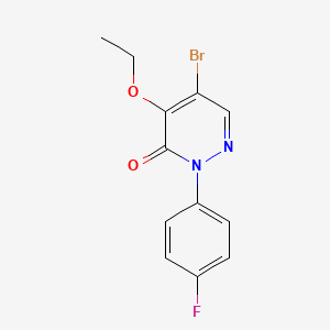 molecular formula C12H10BrFN2O2 B2398582 5-溴-4-乙氧基-2-(4-氟苯基)-3(2H)-吡哒嗪酮 CAS No. 478080-62-5